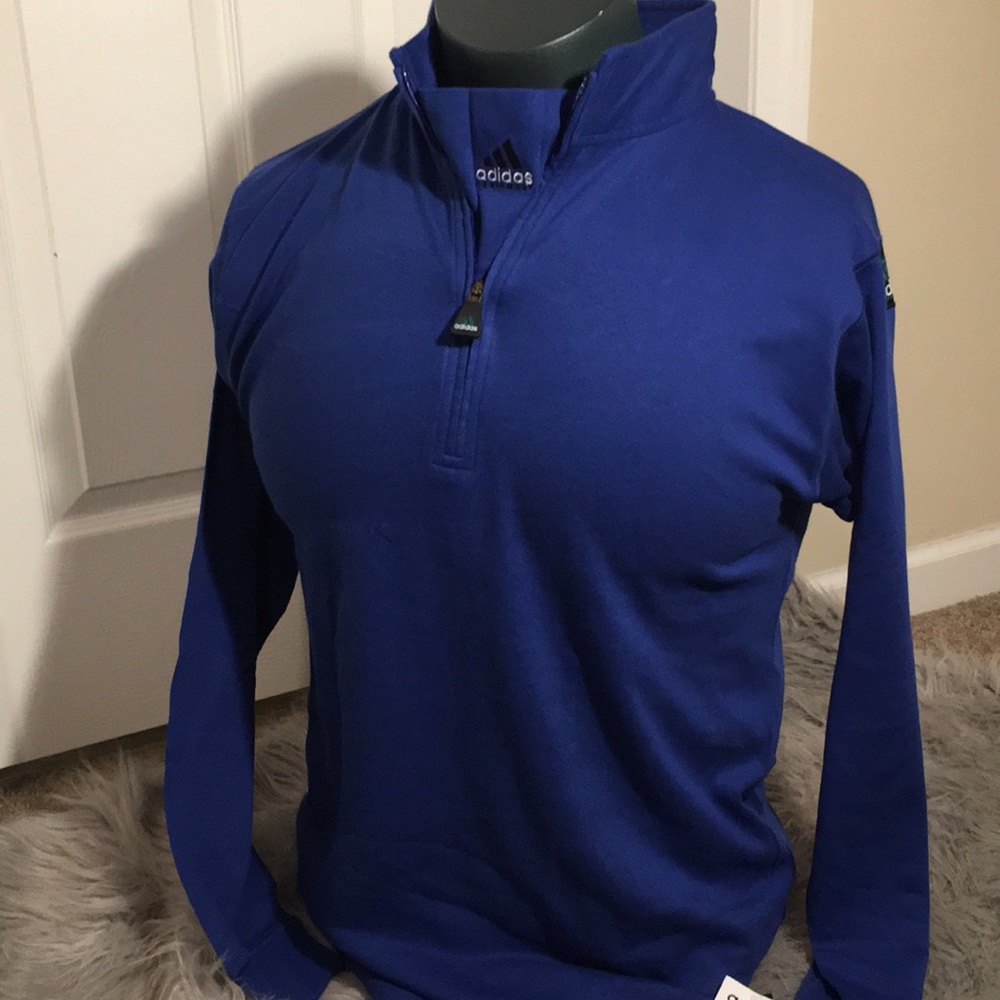Adidas Equipment blue long sleeve zip up neck